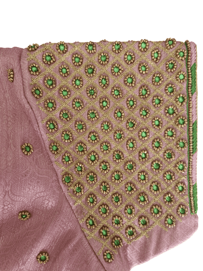 Georgette Saree Blouse With Heavy Embroidery Work - Readymade Saree Blouse For Women view 4