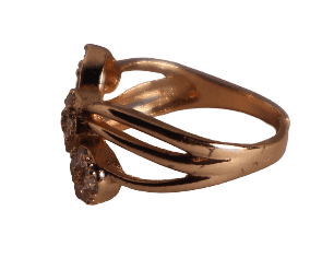 Elegant Bow Design Ring with Sparkling Stones view 2
