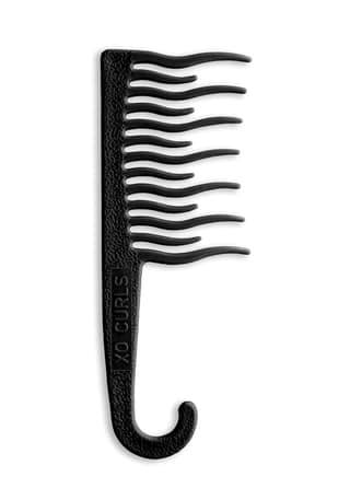 XO Curls Shower Detangling Wide Tooth Hair Comb For Curly & Wavy Hair, Gentle On Scalp & Hook For Easy Hanging In Shower (Black, Pack Of 1) XO Curls Shower Detangling Wide Tooth Hair Comb For Curly & Wavy Hair, Gentle On Scalp & Hook For Easy Hanging In