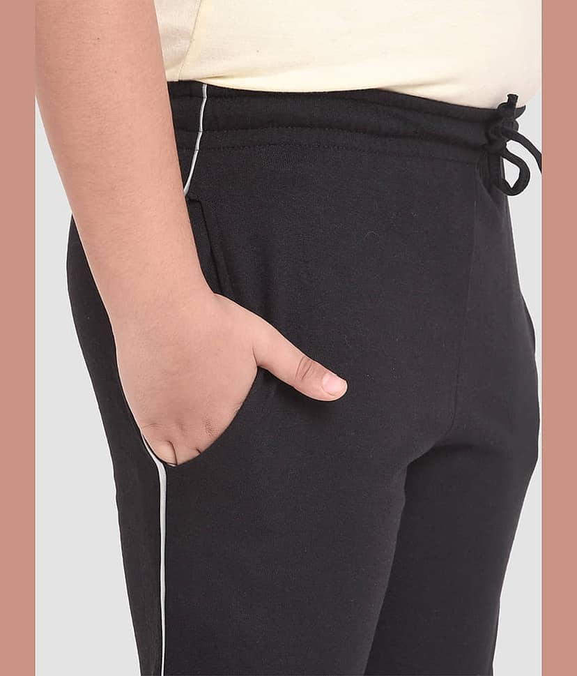 Neo Garments Pack of 1 Boys Cotton Trackpant ( Black ) view 2