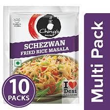 Chings Schezwan Fried Rice Masala, 10 X 20 G Multipack