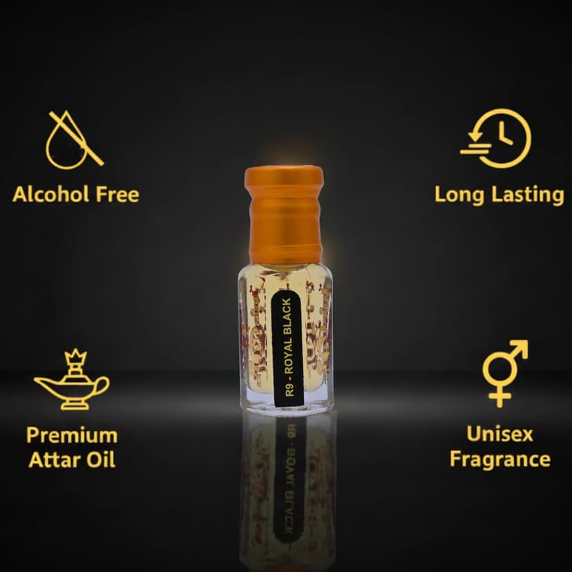 alNaqi Royal Black Attar 6ml - Original Arabic Musk Oil, Alcohol Free Intense Fragrance, Long Lasting Masculine Itra, Premium Dark-Scent-Parfum view 3
