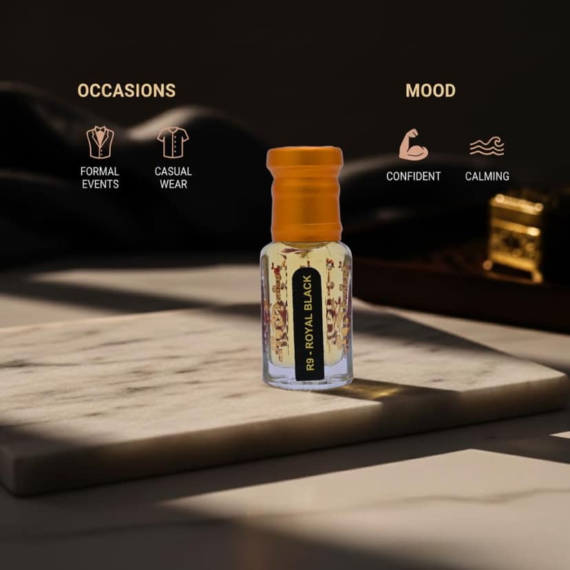 alNaqi Royal Black Attar 6ml - Original Arabic Musk Oil, Alcohol Free Intense Fragrance, Long Lasting Masculine Itra, Premium Dark-Scent-Parfum view 4