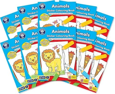 Orchard Toys Animals Sticker Colouring Book Engaging Educational Activity Designed for Preschoolers and Kids Aged 3 to 7 years – Pack of 10 view 2