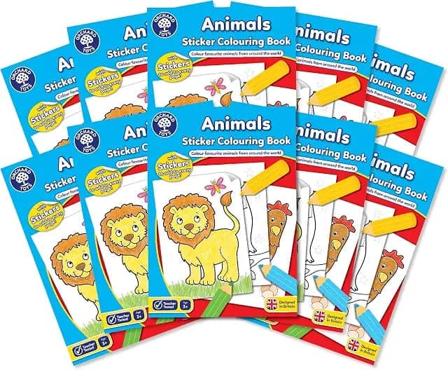 Orchard Toys Animals Sticker Colouring Book Engaging Educational Activity Designed for Preschoolers and Kids Aged 3 to 7 years – Pack of 10 view 3
