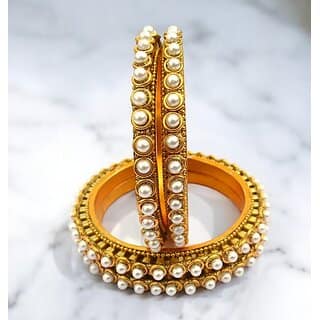 Omsar Jewelry Copper Gold-plated Kada (Pack of 4) view 2