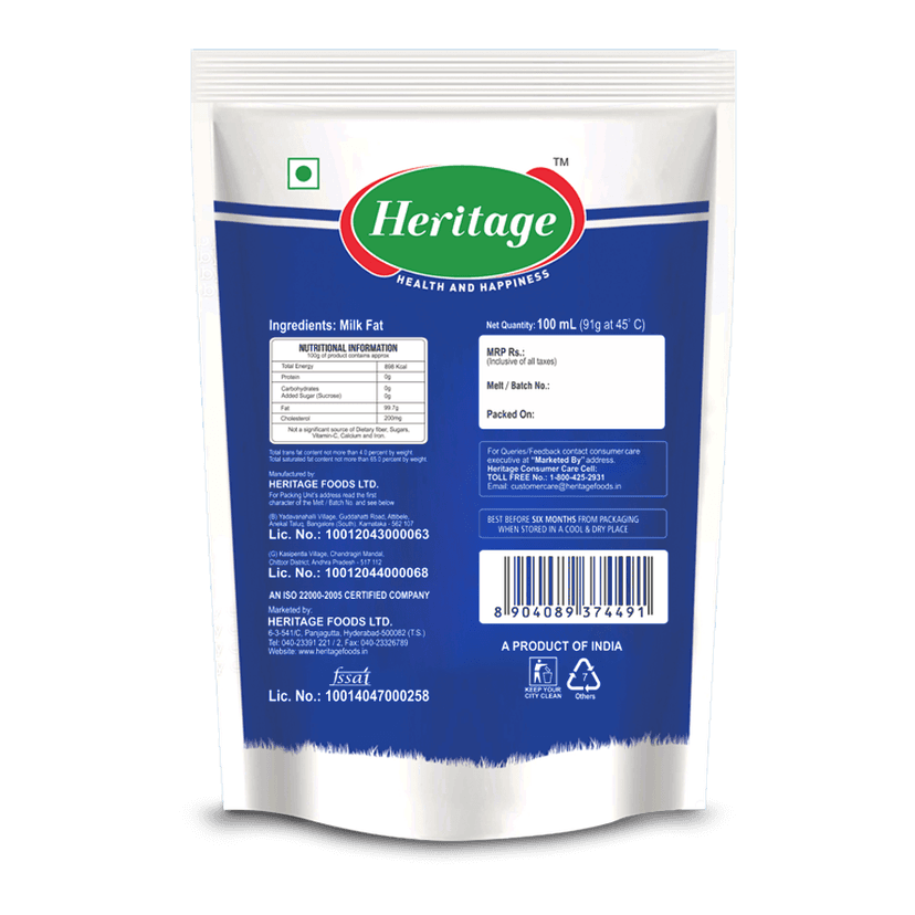 HERITAGE GHEE - STANDY POUCH 100 ML view 2