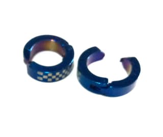 Nawani Jewellery Metallic Blue Hoop Studs Earring for Men, 1 Pair