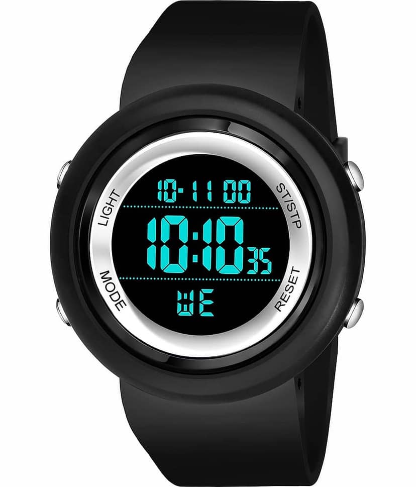 Hala - Black Silicon Digital Men's Watch view 2