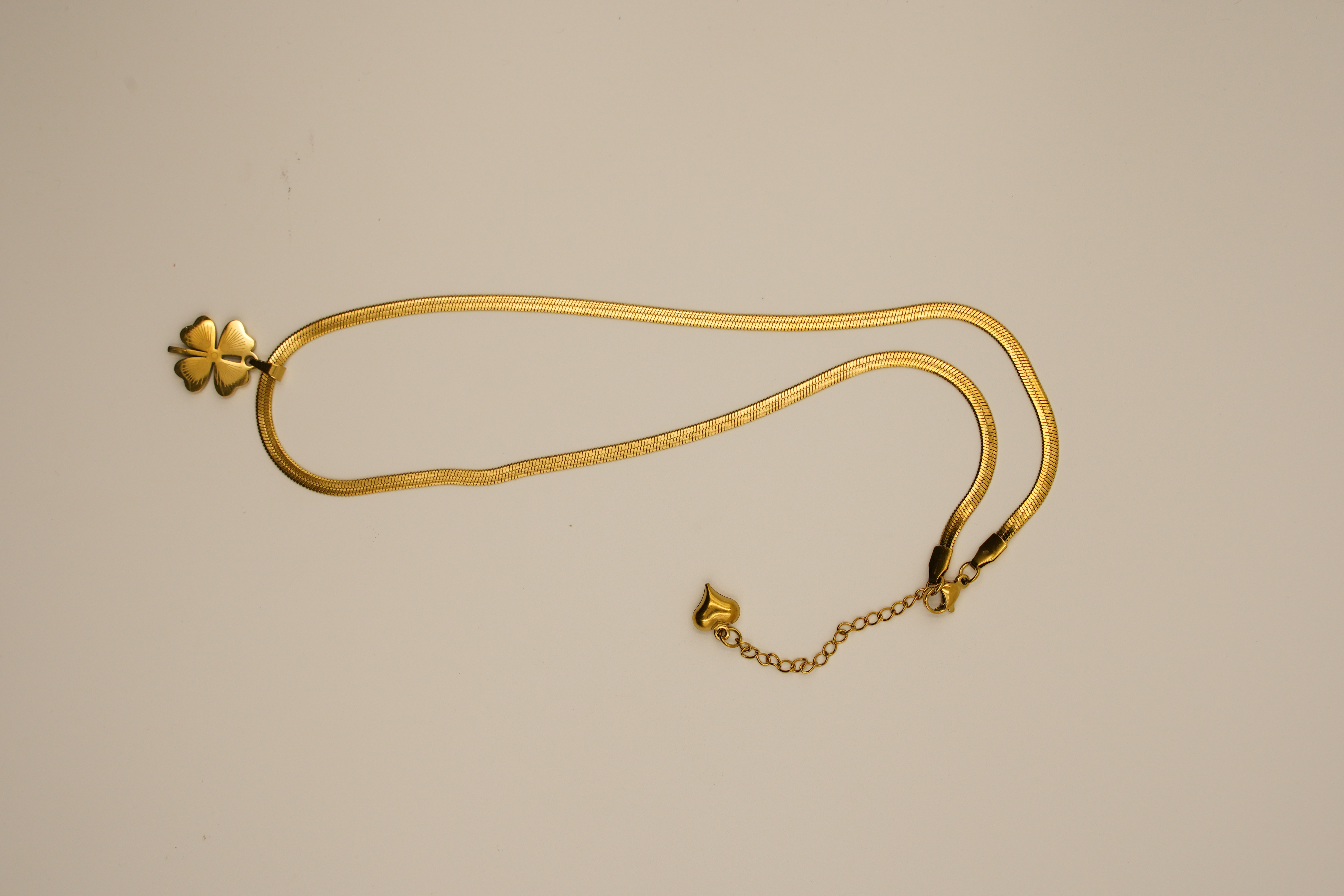 Handmade Lucky Leaf Snake Chain Necklace for Women view 2