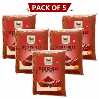 Red Chilli Powder 100 gm Pack of 5 by Moteshwar Farmer Producer - Pure & Natural Red Chilli for Daily Use.