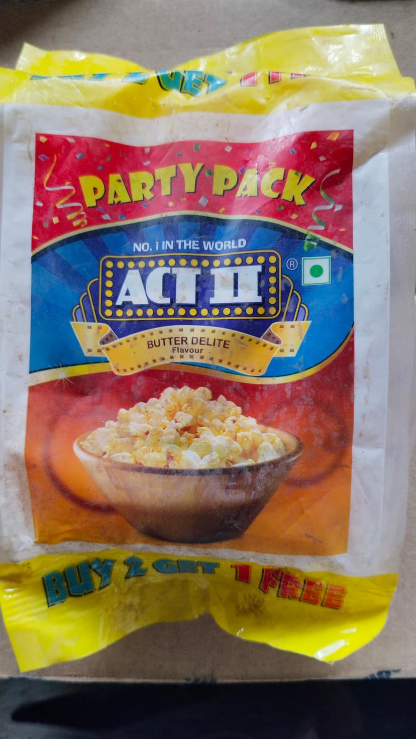 Act 2 buy 2 get 1 free butter delite pop corn