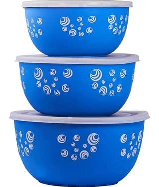 BOWLMAN Steel Food Container Set of 3 3000 mL