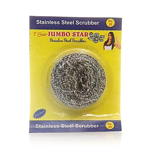 Priya Brand Stainless Steel Jumbo Star Scrubber - No 25, 1 pc