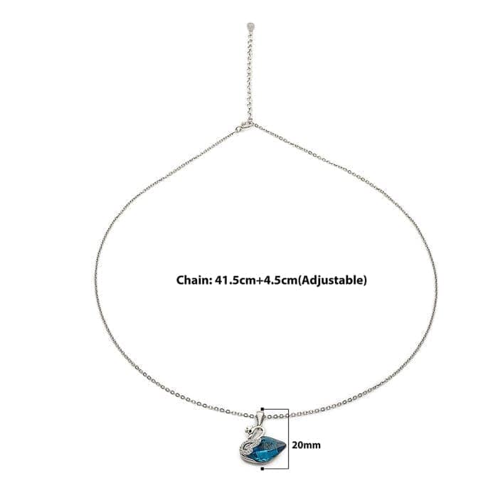 Silver Gracious Swan Pendant with Chain view 4