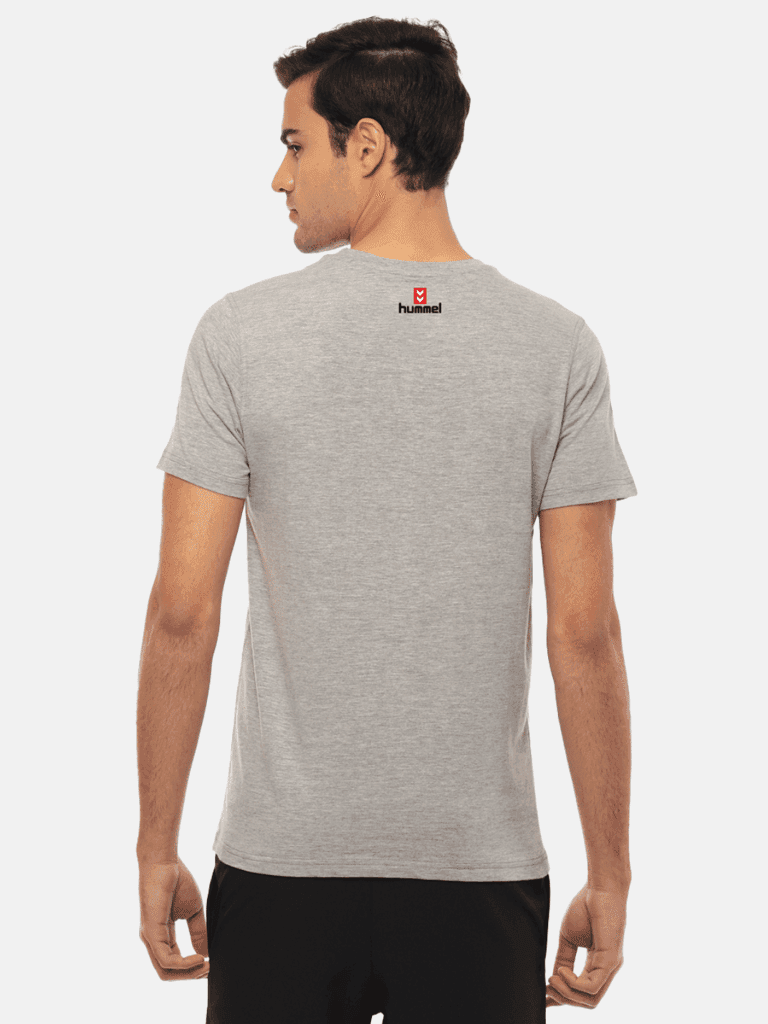 Hummel Men Grey B2B Round Neck Cotton view 3
