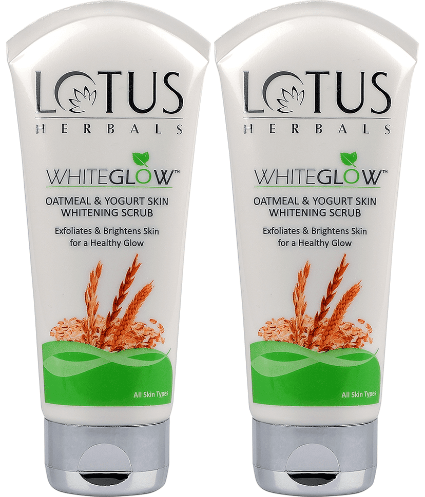 Lotus Herbals Whiteglow Oatmeal & Yogurt Skin Whitening Scrub 100g ( Pack Of 2 ) view 2