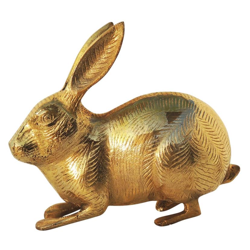 Brass Showpiece Rabbit Statue (ANMAS077 C) view 2