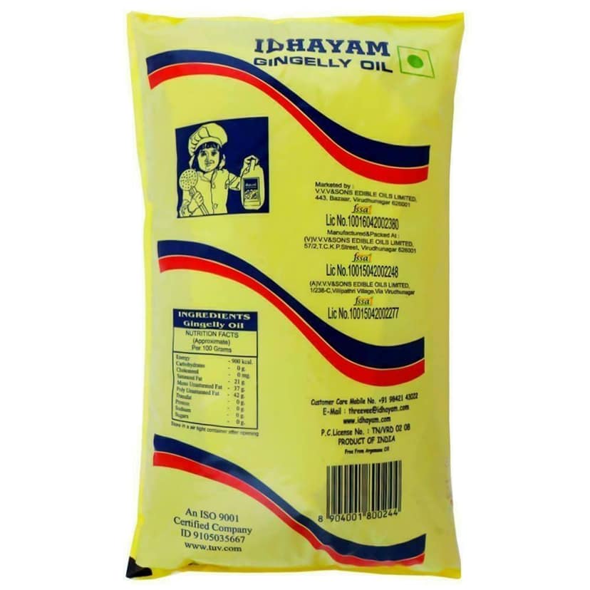 Idhayam Gingelly Oil 1 L (Pouch) view 2