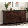 SAHIRAM CHOUDHARY ; Solid Sheesham Wood Wooden Chest of Drawers with 7 Drawer Storage | Multipurpose Sideboard Cabinet Rack Display Unit for Bedroom Kitchen Cabinet, Walnut Finish