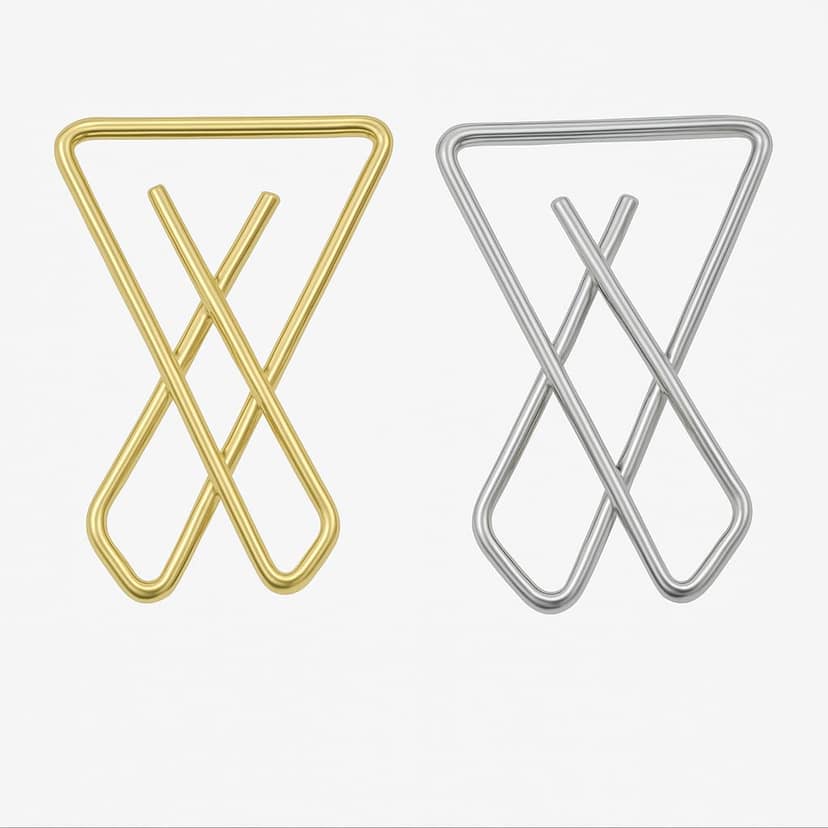 6 Pieces of X Shape Saree Safety Pin - Plain (3 Gold + 3 Silver) - Multipurpose Simple Hijab Pins for Girl and Women - Dupatta Pallu - Chunri Scarfs & Fancy Saree Pin view 4