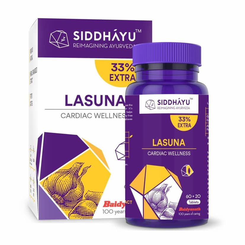 Baidyanath Siddhayu Lasuna 60 plus 20 Tab
