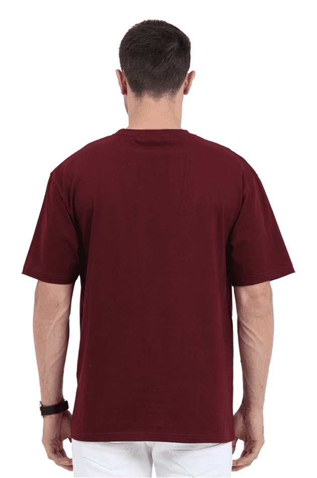 Clothikoo Classic Oversized T-Shirt (Red Colour, 240 GSM) view 2