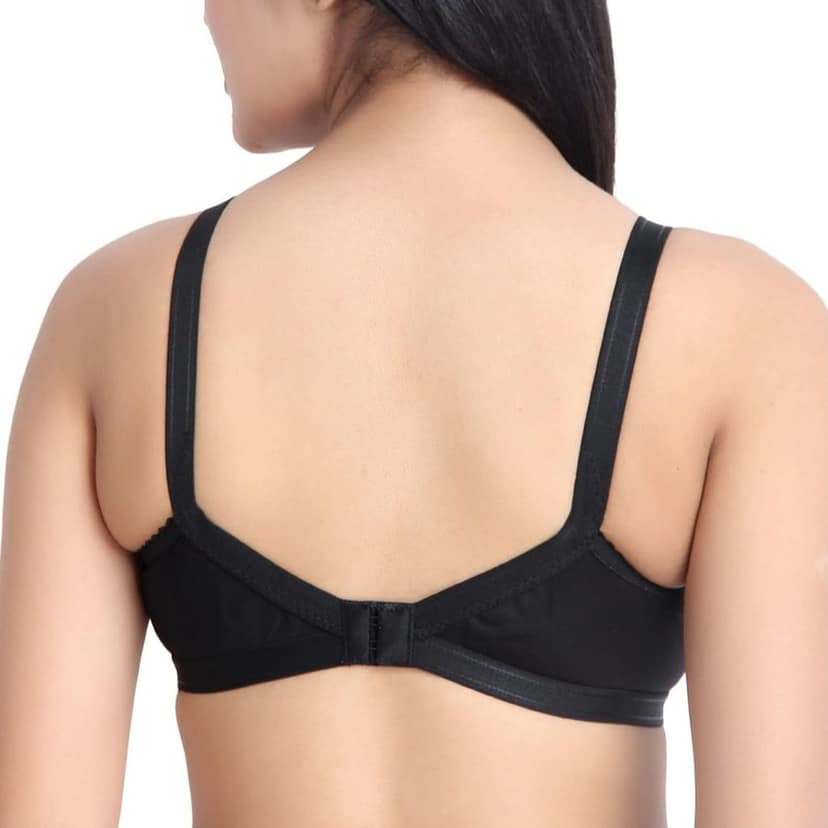FASHION BONES Women's Cotton Cross Bra | Full Coverage, Non-Padded | Daily Use Cotton Bra | White & Beige | Combo (Pack of 2) view 3