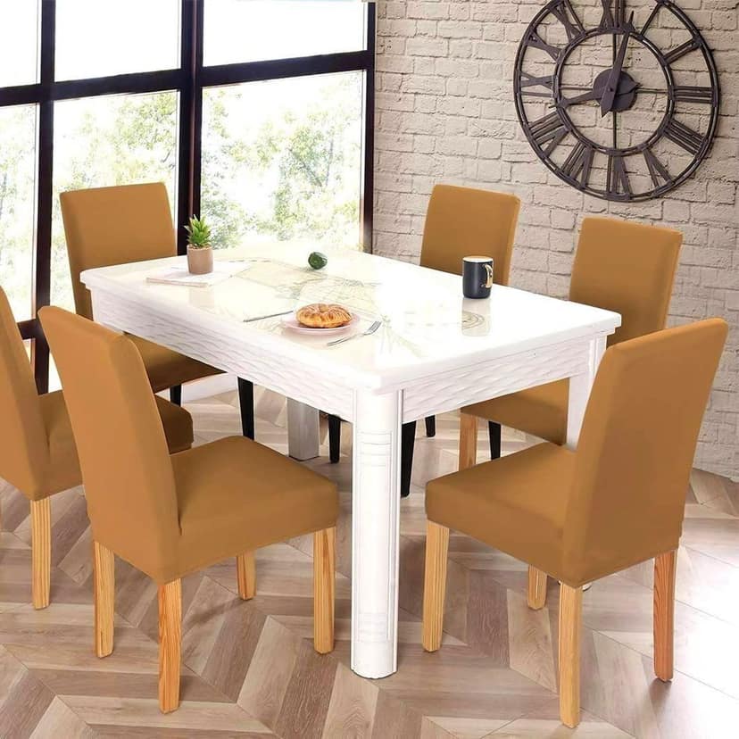 PENTHOOM Elastic Dining Chair Covers, Removable Washable and high Elasticity Premium Fabric Seat Cover