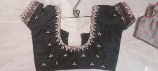 Black Designer Blouse With Embroidery Work
