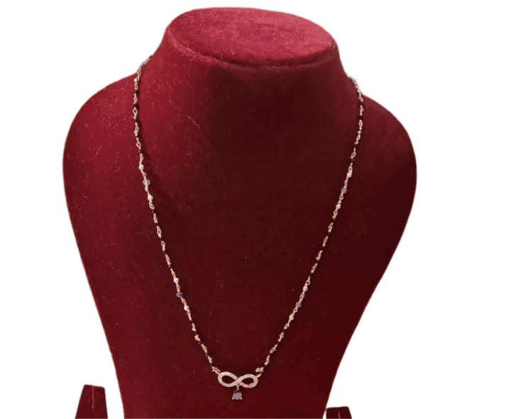 Gold Plated Infinity Pendant Mangalsutra view 3