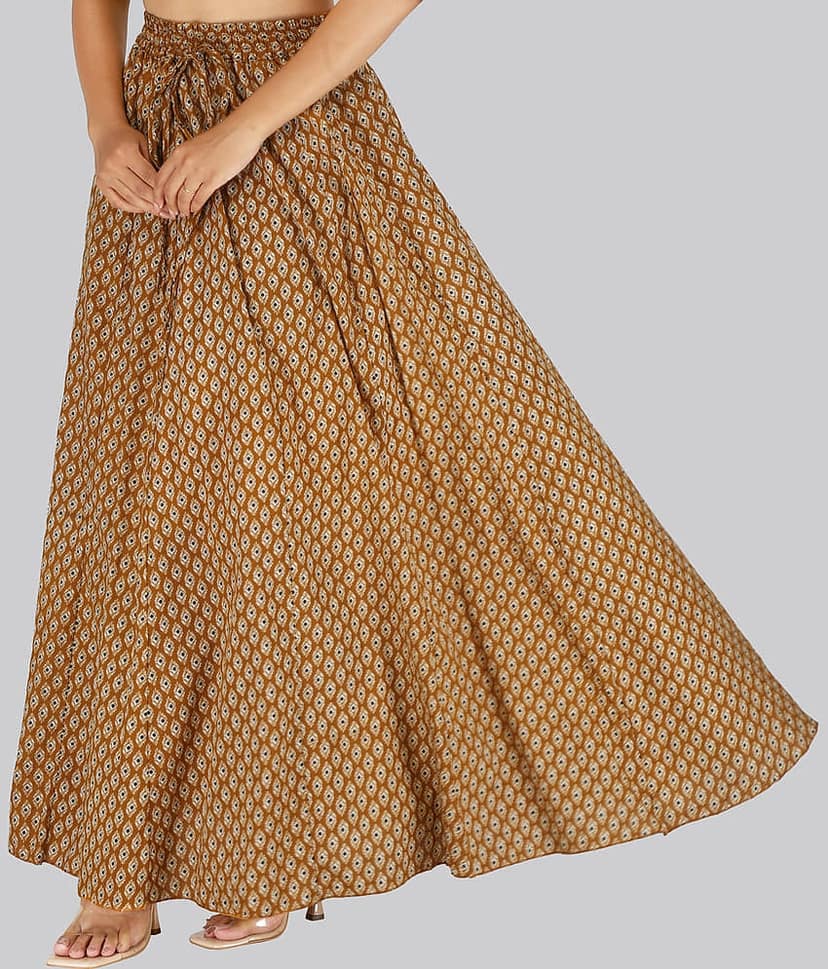 Sttoffa Yellow Cotton Women's Flared Skirt ( Pack of 1 ) view 2