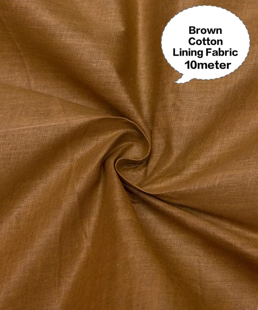 Brown Cotton Lining Fabric (Chhota Panna), Brown Cotton Lining Fibre (Chhota Panna), Brown view 2