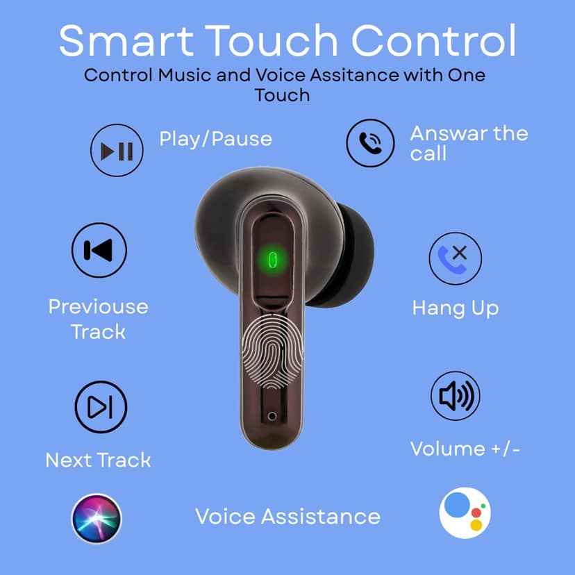 Airdropes 151, 45H Playtime, 13mm Dynamic Drivers, ENC TWS, type C fast charging Earbuds view 3