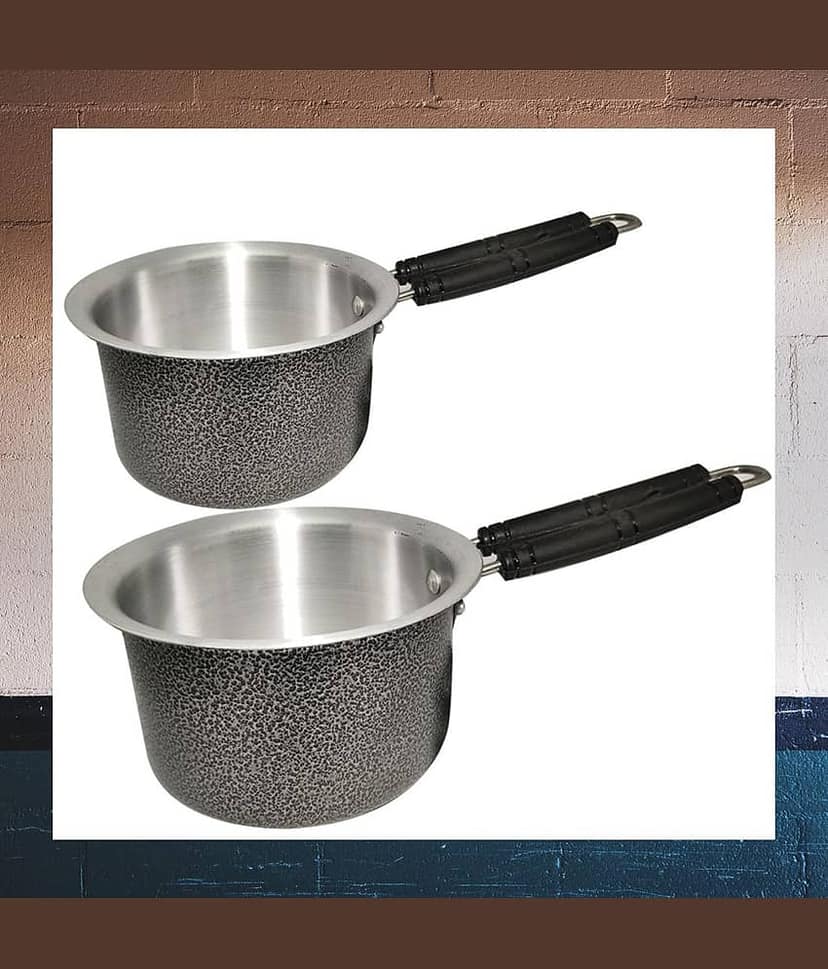 bartan hub Sauce Pan Enamle Aluminium Sauce Pan Heavy Bottom without Lid 19 cm Diameter 1.5 Ltr
