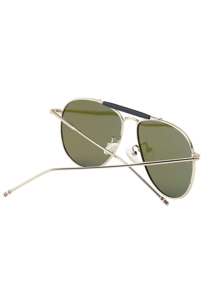 PARIM Polarized Unisex Aviator Sunglasses Silver Frame / Blue::Silver Lenses | SKU 11018 N1 view 5