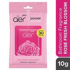 Godrej Aer Power Pocket - Long Lasting Bathroom Fragrance, Fresh Blossom, 10 G