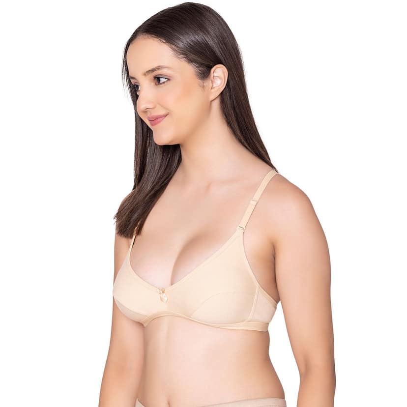 Bodycare polycotton wirefree convertible straps comfortable non padded bra-1531B view 2