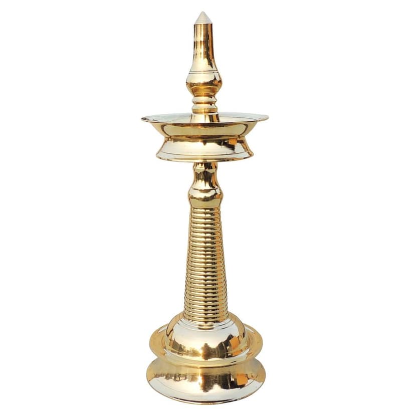 Brass Table Decor Round Kerala Fancy Deepak (FMAS716 I) view 2