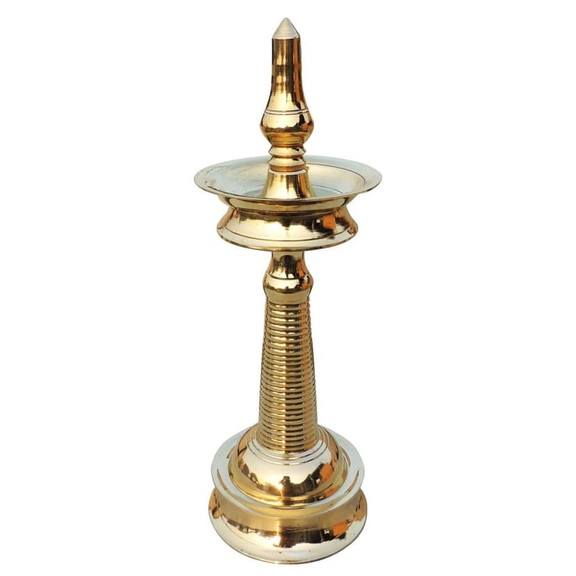 Brass Table Decor Round Kerala Fancy Deepak (FMAS716 I) view 3