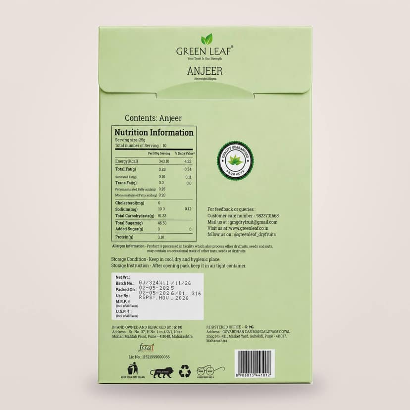 GreenLeaf Green Anjeer - 250g view 2