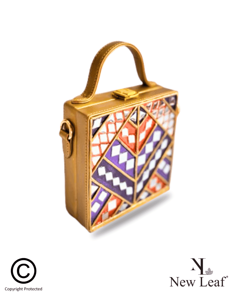 Royal Lavender Mini Lippan Art Box Bag view 4