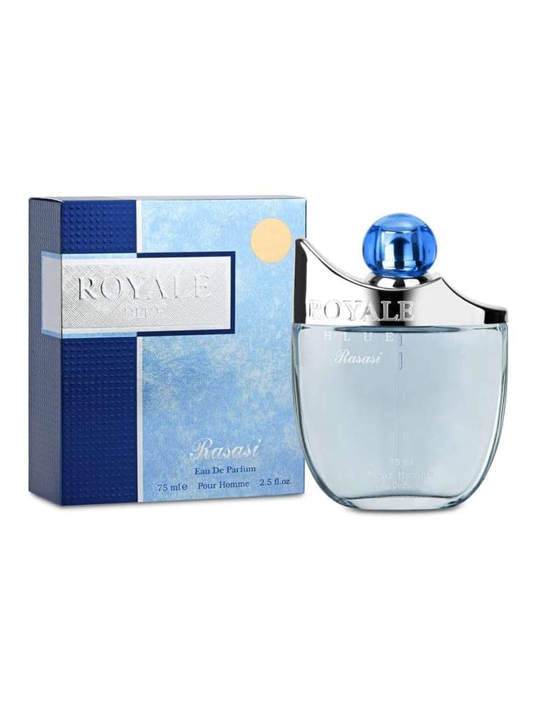 Rasasi Royale Blue Eau de Parfum for Men – 75 ml | Fresh Aquatic Long Lasting Fragrance