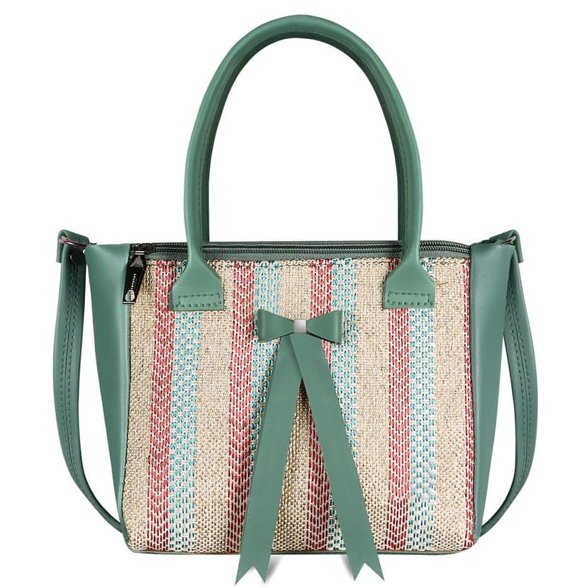 Green Glamorous Faux Leather Handbag For Women And Girls HB25