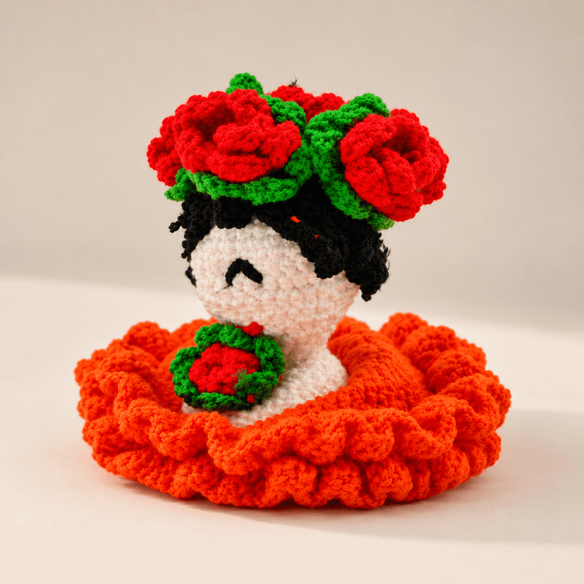 Handmade Red Decorative Doll for Kids and Home Decoration view 3