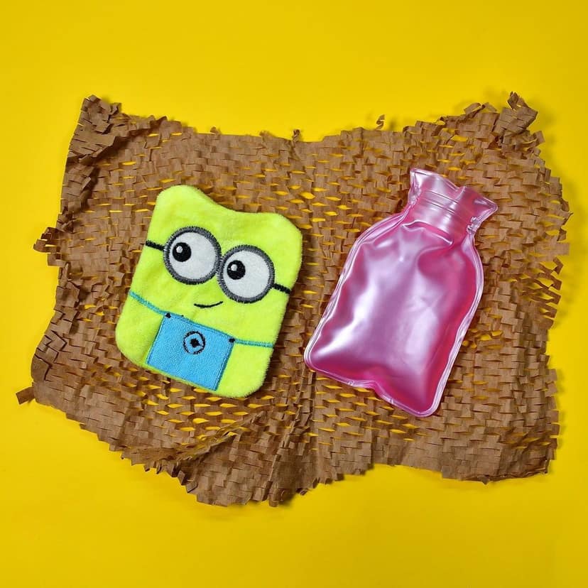 Minions Hot Water Bag - 2-Eye Design with Cover for Pain Relief & Warming view 4