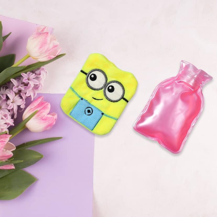 Minions Hot Water Bag - 2-Eye Design with Cover for Pain Relief & Warming view 7