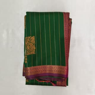 Vairaoosi Soft Silk Saree with Blouse - Green
