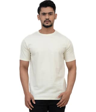 Cotstyle Pack of 1 Cotton Regular Fit Men's T-Shirt ( Yellow )