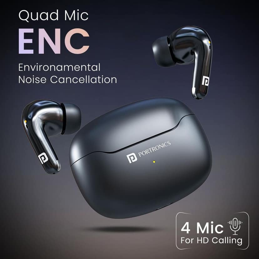 Portronics Harmonics Twins 33 ANC Bluetooth in Ear Earbuds view 5